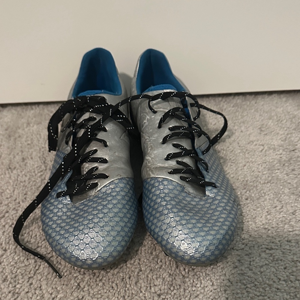adidas Silver and Blue Messi 16.2 Built to Win soccer cleats